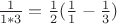 $\frac{1}{1*3}=\frac{1}{2}(\frac{1}{1}-\frac{1}{3})$