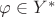 $\varphi \in Y^*$