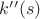 $k''(s)$