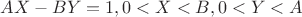 $AX - BY = 1, 0 < X < B, 0 < Y < A$ $AX - BY = 1, 0 < X < B, 0 < Y < A$