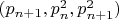 $(p_{n+1},p^2_n,p^2_{n+1})$