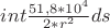$int\frac{51,8*10^4}{2*r^2}ds$