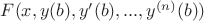 $F(x,y(b),y'(b),...,y^{(n)}(b))$