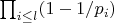 $\prod_{i \leq l} (1-1/p_i)$