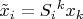 $\tilde x_i =  {S_i}^k x_k$