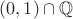 $(0,1)\cap \mathbb Q$