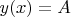 $y(x)=A$