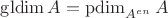 $\operatorname{gldim} A = \operatorname{pdim}_{A^{en}} A$