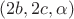 $(2b, 2c, \alpha )$