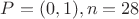 $P=(0,1), n = 28$