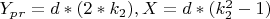 $ Y_p_r=d*(2* k_2),   X=d*(k_2^2-1) $