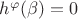 $h^\varphi(\beta)=0$