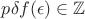 $p\delta f(\epsilon)\in\mathbb Z$