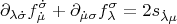 $$\partial _{\lambda\dot{\sigma}}f^{\dot{\sigma}}_{\dot{\mu}} +  \partial _{\dot{\mu}\sigma}f^{\sigma}_{\lambda} =  2 s _{\dot{\lambda}\mu}$$