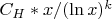 $C_H*x/(\ln x)^k$
