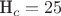 H_c = 25