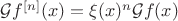 $\mathcal G f^{[n]}(x) = \xi(x)^n \mathcal G f(x)$