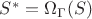 $S^* = \Omega_{\Gamma}(S)$