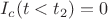 $I_c(t<t_2) = 0$
