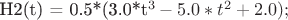Н2(t) =  0.5*(3.0*t^3 - 5.0*t^2 + 2.0);