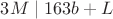 $\displaystyle 3M\mid 163b+L$