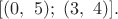 $[(0,\ 5);\ (3,\ 4)].$