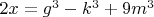 $2x=g^3-k^3+9m^3$
