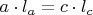 $a \cdot l_a=c \cdot l_c$