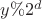 $y\%2^d$