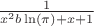 $\frac{1}{x^2 b \ln(\pi) +x+ 1    } $