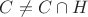 $C\ne C\cap H$