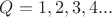 $ Q = 1,2,3,4... $