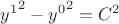 $ {y^1}^2 - {y^0}^2 = C^2 $