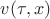 $v(\tau,x)$