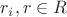 $r_i, r\in R$