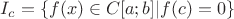 $I_c=\{f(x) \in C[a;b]|f(c)=0\}$