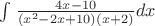 $\int_{}^{}\frac{4x-10}{(x^2-2x+10)(x+2)}dx$