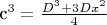 c^3 = \frac{D^3 + 3Dx^2}{4}