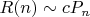 $R(n)\sim cP_n$
