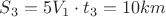 $S_3=5V_1\cdot t_3=10km$