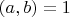 $\left( {a,b} \right) = 1$