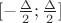 $[- \frac {\Delta} {2} ; \frac {\Delta} {2}]$