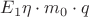 $E_1\eta\cdot m_0\cdot q$