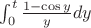 $\int_0^t \frac {1-\cos y} y dy$