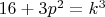 $16+3p^{2}=k^{3}$