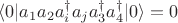 $\langle 0 | a_1 a_2 a^{\dagger}_i a_j a^{\dagger}_3 a^{\dagger}_4 |0 \rangle = 0$