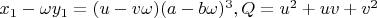 $x_1-\omega y_1=(u-v\omega)(a-b\omega)^3, Q=u^2+uv+v^2$