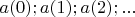 ${a(0); a(1); a(2); ...}$