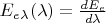 $E_e_\lambda(\lambda) = \frac{dE_e}{d\lambda}$