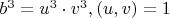 $b^3=u^3 \cdot v^3, (u,v)=1$